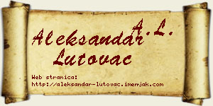Aleksandar Lutovac vizit kartica